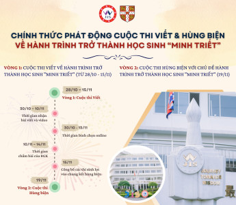 CHÍNH THỨC PHÁT ĐỘNG CUỘC THI VIẾT & HÙNG BIỆN VỚI CHỦ ĐỀ HÀNH TRÌNH TRỞ THÀNH HỌC SINH “MINH TRIẾT”