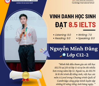 CHÚC MỪNG HỌC SINH JIS XUẤT SẮC ĐẠT 8.5 IELTS