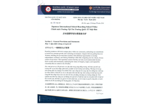 Chính sách cơ sở vật chất khu nội trú