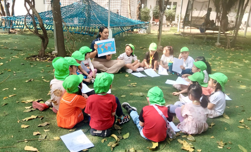 MỘT BUỔI HỌC CHỮ NGOÀI TRỜI CỦA CÁC BẠN MẦM NON SẼ NHƯ THẾ NÀO?